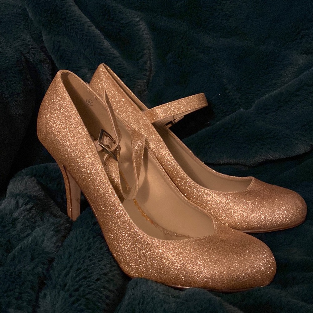 Gold Glittery Heels
